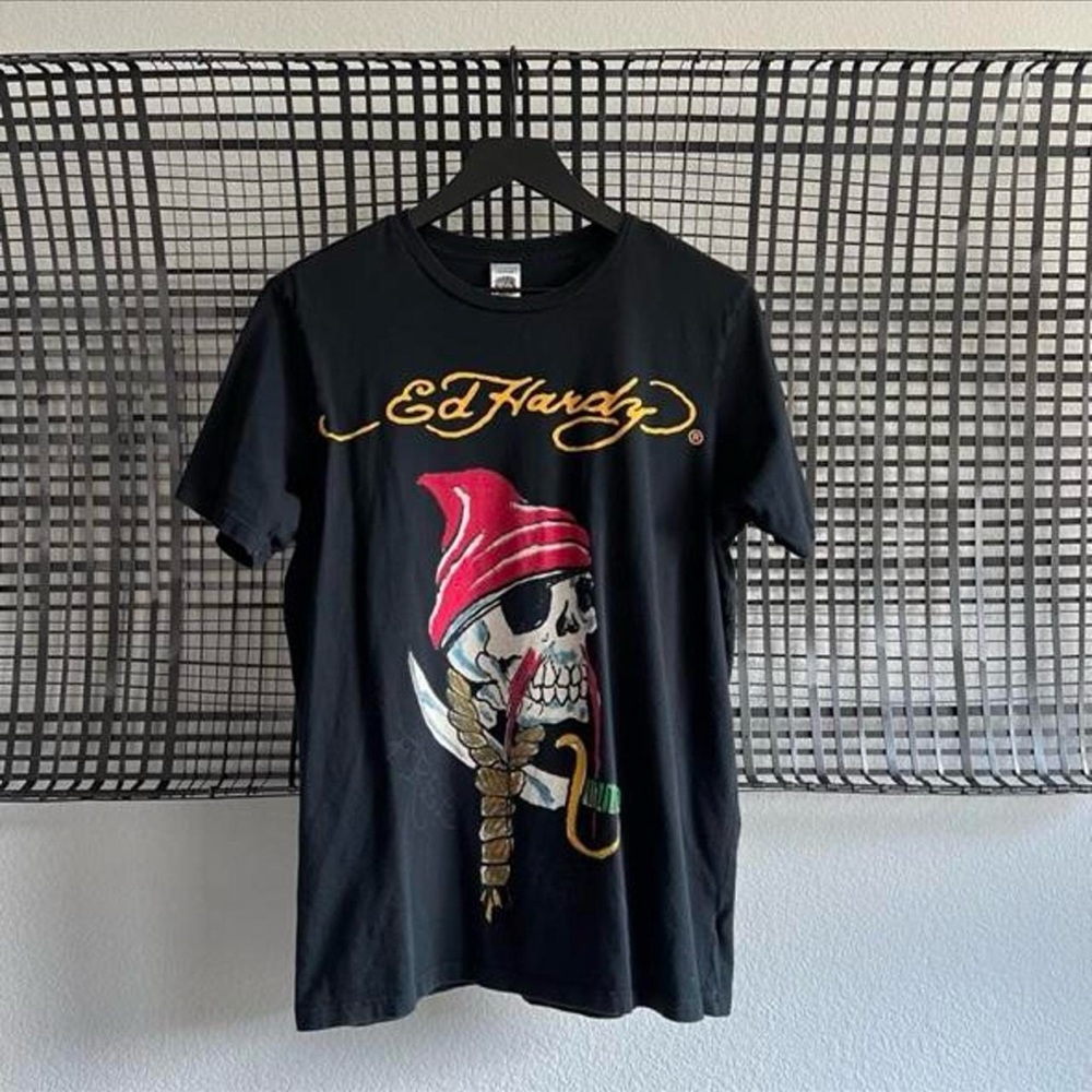 Ed Hardy pirate T - shirt y2k vintage